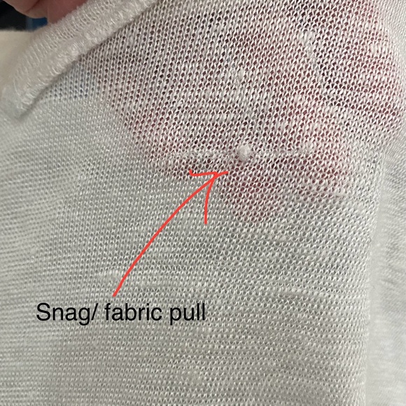 FREE PEOPLE We The Free Never Give Up Oversized Top V Neck Tee in Ivory White XS - Picture 11 of 13